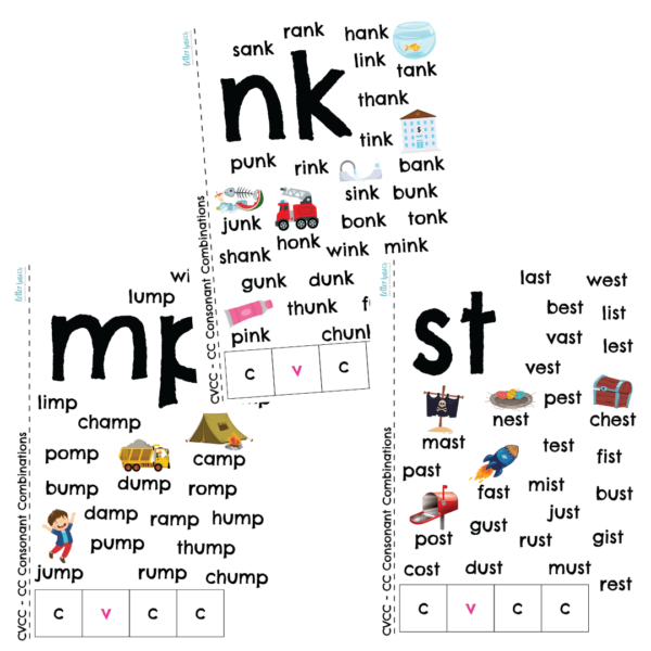 Stage 4 Pack: CVCC Words with Consonant Digraphs